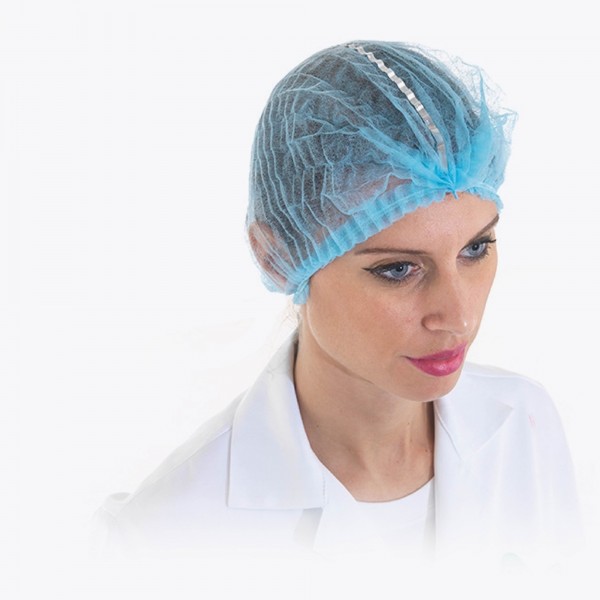 Cuffia detectabile - taglia unica - PLP - blu - conf. 100 pezzi Cuffia detectabile - taglia unica - PLP - blu - conf. 100 pezzi