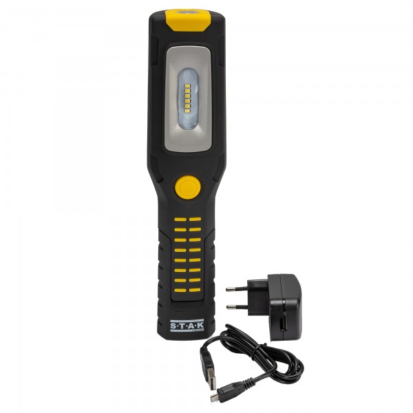 Lampada da lavoro Alamo - con torcia LED - nero/giallo - Velamp Lampada da lavoro Alamo - con torcia LED - nero/giallo - Velamp