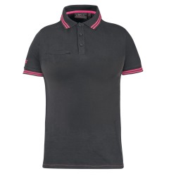 Polo donna WayLady - taglia XL - grigio/fucsia - U-Power