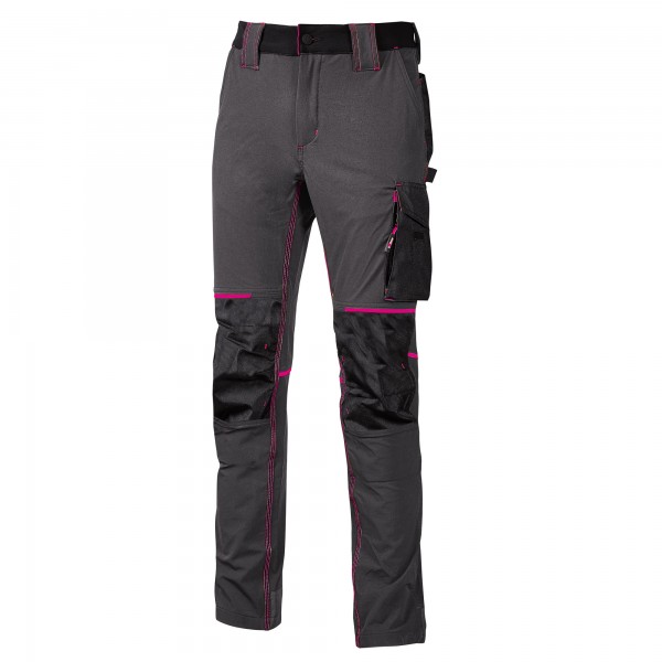 Pantaloni da donna Atom Lady - taglia L - grigio/fucsia - U-Power Pantaloni da donna Atom Lady - taglia L - grigio/fucsia - U-Power