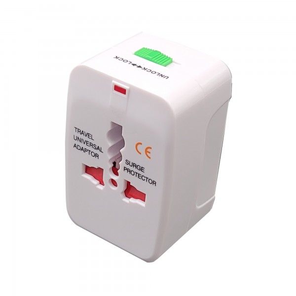 Adattatore da viaggio universale - bianco - MKC Melchioni Adattatore da viaggio universale - bianco - MKC Melchioni