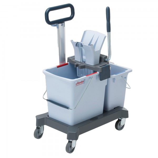 Carrello per pulizie UltraSpeed Pro Doppio - con barra - 33 L - 62 x 38 x 85 cm - Vileda Carrello per pulizie UltraSpeed Pro Doppio - con barra - 33 L - 62 x 38 x 85 cm - Vileda