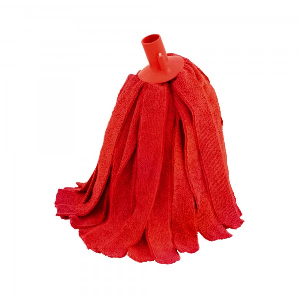 Mop con frange - 180 gr - microfibra - rosso - La Briantina Professional