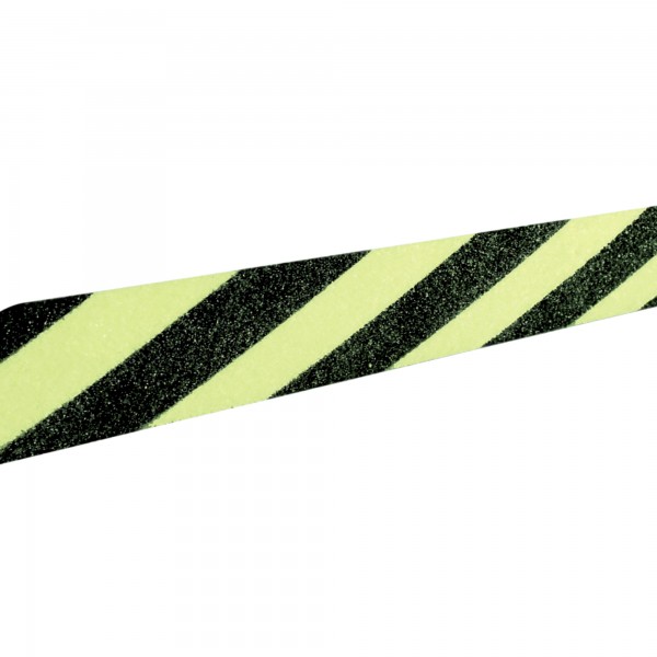 Striscia fotoluminescente antiscivolo - 5 x 80 cm - giallo/nero Striscia fotoluminescente antiscivolo - 5 x 80 cm - giallo/nero
