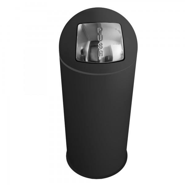 Gettacarte Push - diametro 35 cm - H 92 cm - nero - Stilcasa Gettacarte Push - diametro 35 cm - H 92 cm - nero - Stilcasa