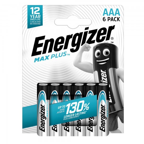 Pile Alcaline AAA Max Plus - 1,5 V - Energizer - blister 6 pezzi Pile Alcaline AAA Max Plus - 1,5 V - Energizer - blister 6 pezzi