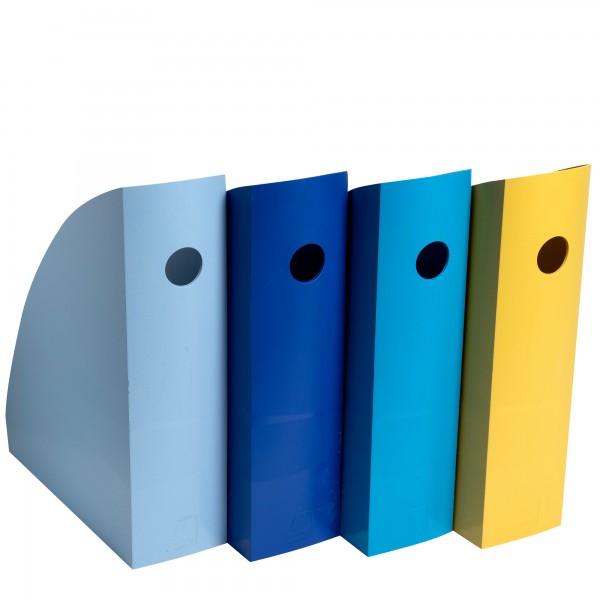 Set 4 portariviste Mag-Cube Bee Blue - 26,6 x 8,2 x 30,5 cm - colori assortiti - Exacompta