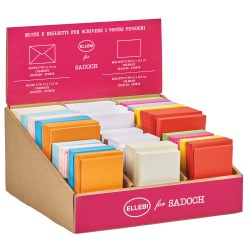 Espositore 750 biglietti + 750 buste - formato 4 e 9 - bianco/colori assortiti - Sadoch