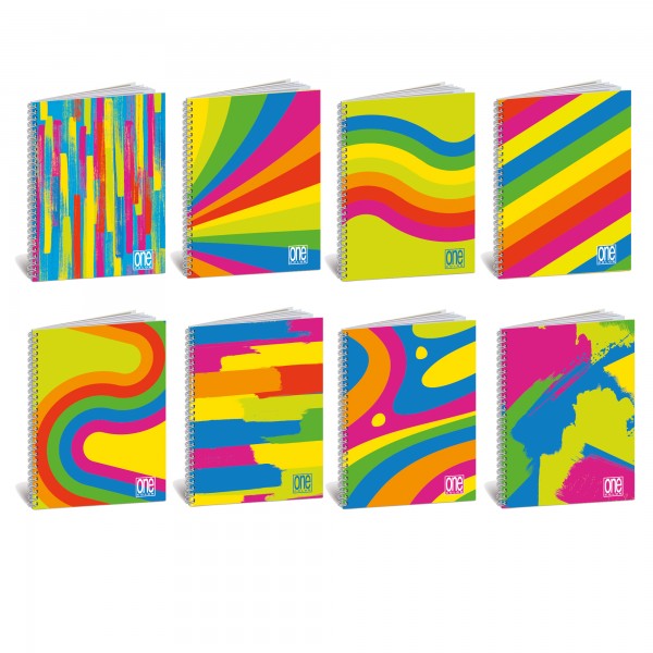Maxiquaderno One Color Fantafluo - spiralato - A4 - 1 rigo - 80 gr - BM