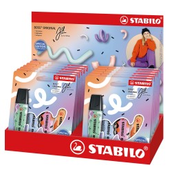 Astuccio Stabilo Boss Pastel by Ju Schnee - colori assortiti - expo 12 astucci (4 pezzi cad.)