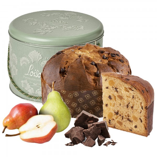 Panettone Pera Cioccolato - Linea Top Latta Limited Edition - pera/cioccolato - 750 gr - Loison