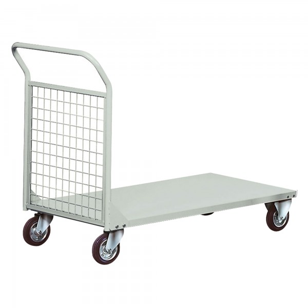 Carrello da lavoro - 1 sponda rete - 300 kg - grigio - Tecnotelai Carrello da lavoro - 1 sponda rete - 300 kg - grigio - Tecnotelai