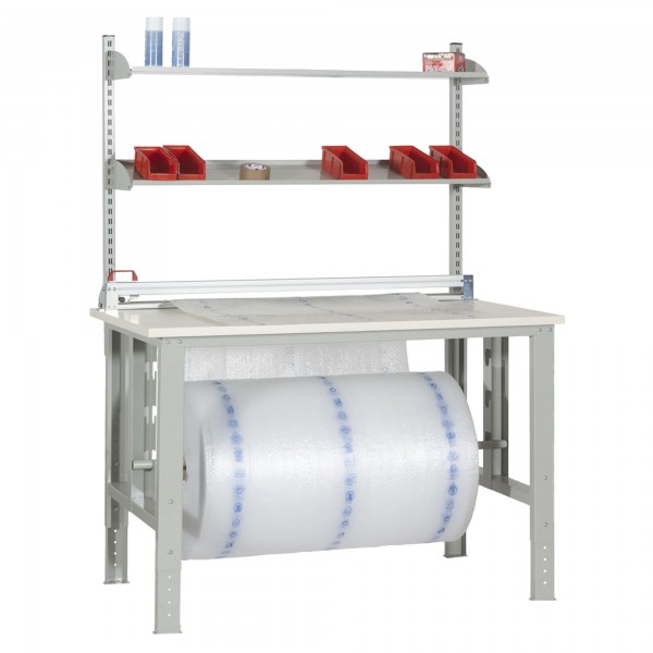 Tavolo da imballaggio - elevabile - 150 x 84 x 78-115 cm - grigio/avorio - Tecnotelai Tavolo da imballaggio - elevabile - 150 x 84 x 78-115 cm - grigio/avorio - Tecnotelai