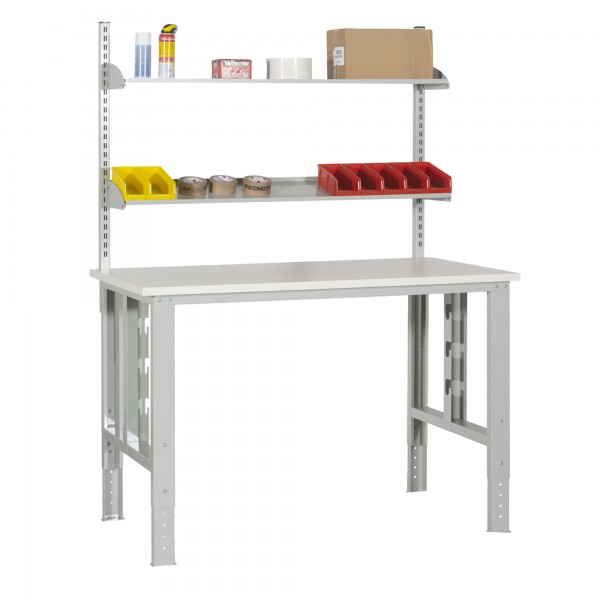 Tavolo da lavoro - elevabile - 150 x 84 x 78-115 cm - grigio/avorio - Tecnotelai Tavolo da lavoro - elevabile - 150 x 84 x 78-115 cm - grigio/avorio - Tecnotelai