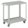 Carrello da lavoro - 2 vasche da 80 x 45 cm - 91 x 45 x 81 cm - grigio - Tecnotelai