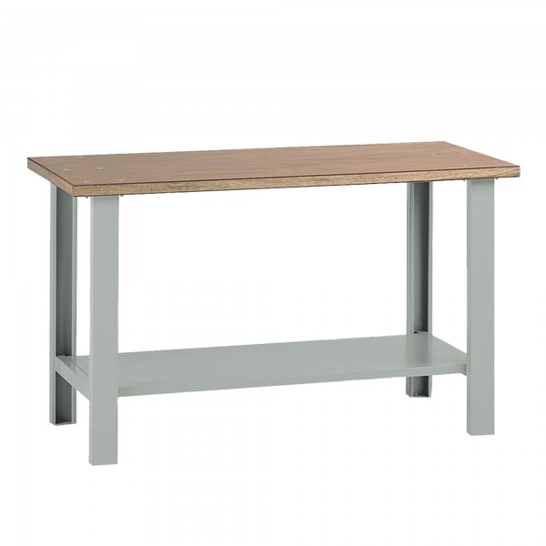 Banco da lavoro - senza cassetti - 150 x 75 x 90 cm - grigio/legno - Tecnotelai Banco da lavoro - senza cassetti - 150 x 75 x 90 cm - grigio/legno - Tecnotelai