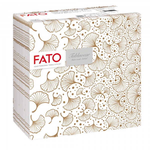 Tovagliolo linea AirLaid - carta - 40 x 40 cm - biloba/nocciola - Fato - conf. 50 pezzi Tovagliolo linea AirLaid - carta - 40 x 40 cm - biloba/nocciola - Fato - conf. 50 pezzi