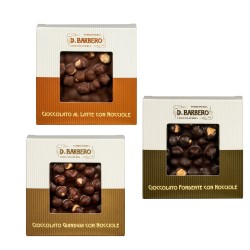 Tavoletta di cioccolato con nocciole - gusti assortiti - 120 gr - Barbero