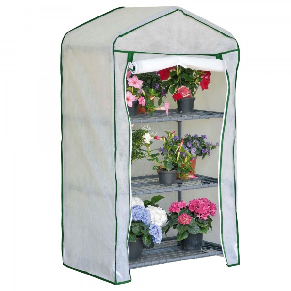 Telo ricambio - per serra Azalea a 3 ripiani - TNT - bianco - Verdemax Telo ricambio - per serra Azalea a 3 ripiani - TNT - bianco - Verdemax