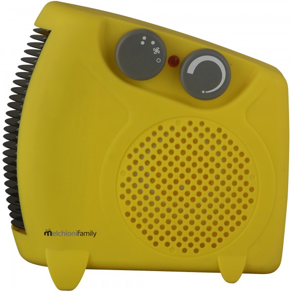 Termoventilatore Hotty Plus - orizzontale/verticale - 2000 W - 14,5 x 11 x 25 cm - giallo - Melchioni