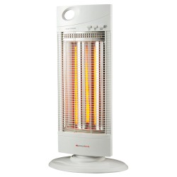 Stufa al carbonio Gobi - con oscillazione - 1000 W - 38 x 27 x 71,5 cm - bianco - Melchioni family