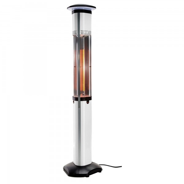 Stufa Patio 2700 - interno/esterno - 2700 W - 42 x 39 x 167 cm - bianco/nero - CFG Stufa Patio 2700 - interno/esterno - 2700 W - 42 x 39 x 167 cm - bianco/nero - CFG