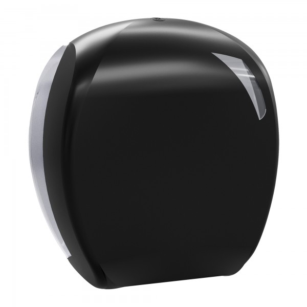 Dispenser per carta igienica Mini Jumbo Skin Carbon - 29,6 x 13,5 x 27,7 cm - rotolo diametro 24 cm - nero - Mar Plast