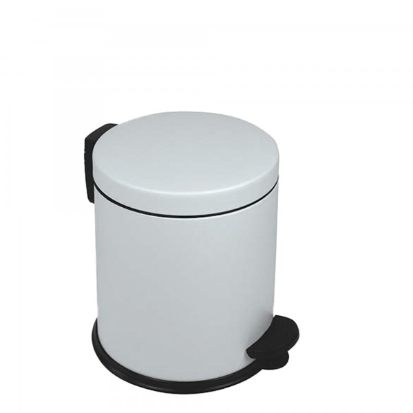 Pattumiera a pedale New Bin Basic - 5 L - metallo verniciato - bianco - Medial International Pattumiera a pedale New Bin Basic - 5 L - metallo verniciato - bianco - Medial International