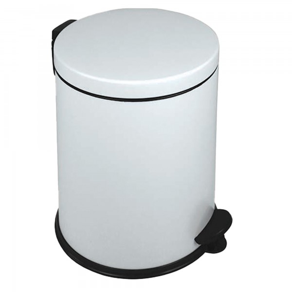 Pattumiera a pedale New Bin Basic - 12 L - metallo verniciato - bianco - Medial International Pattumiera a pedale New Bin Basic - 12 L - metallo verniciato - bianco - Medial International