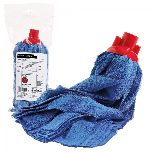 Mop Falcon - 200 gr - microfibra - rosso - Perfetto Mop Falcon - 200 gr - microfibra - rosso - Perfetto