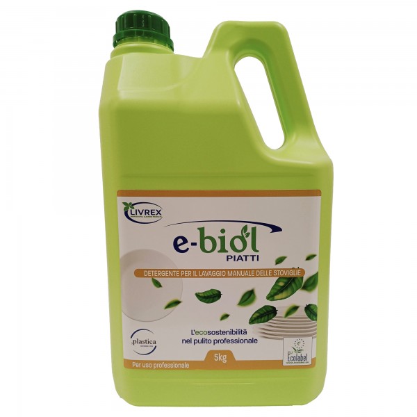 Detersivo piatti Ebiol - tanica 5 kg - inodore - Livrex Detersivo piatti Ebiol - tanica 5 kg - inodore - Livrex