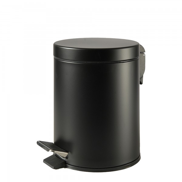 Pattumiera Premium - con pedale e vaschetta - 5 L - nero satinato - Perfetto Pattumiera Premium - con pedale e vaschetta - 5 L - nero satinato - Perfetto