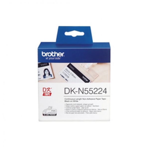 Brother - Nastro non adesivo - Nero/Bianco - 54mm x 30,48mt - DKN55224 Brother - Nastro non adesivo - Nero/Bianco - 54mm x 30,48mt - DKN55224