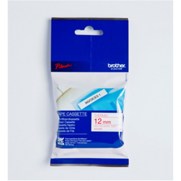 Brother - Nastro - Rosso/Bianco - MK232 - 12mm x 8mt Brother - Nastro - Rosso/Bianco - MK232 - 12mm x 8mt