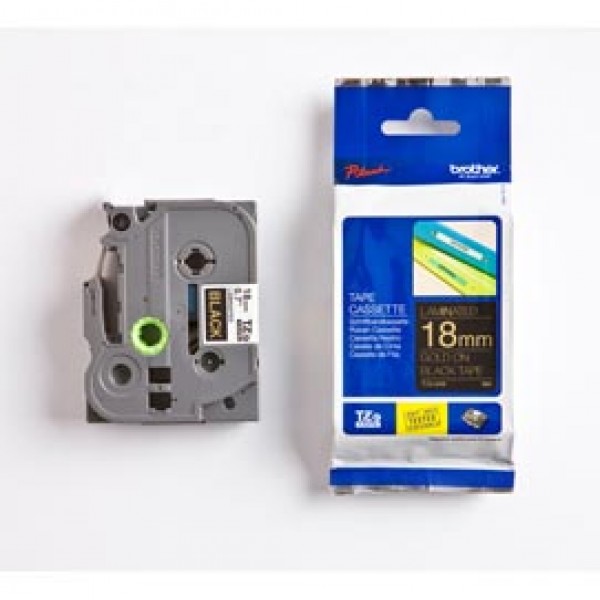 Brother - Nastro - Oro/Nero - TZE344 - 18mm x 8mt Brother - Nastro - Oro/Nero - TZE344 - 18mm x 8mt