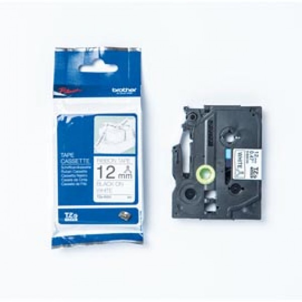 Brother - Nastro - tessuto - 12 mm - Nero su Bianco - 4m - TZER231 Brother - Nastro - tessuto - 12 mm - Nero su Bianco - 4m - TZER231