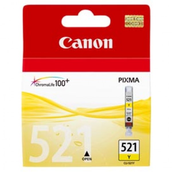 Canon - Cartuccia ink - Giallo - 2936B001 - CLI521 Y - 510 pag Canon - Cartuccia ink - Giallo - 2936B001 - CLI521 Y - 510 pag