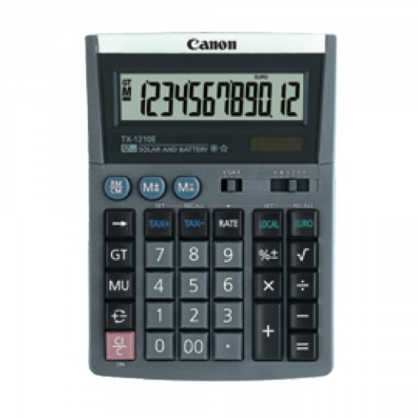Canon - Calcolatrice TX-1210E - Grigio - 4100A014 Canon - Calcolatrice TX-1210E - Grigio - 4100A014