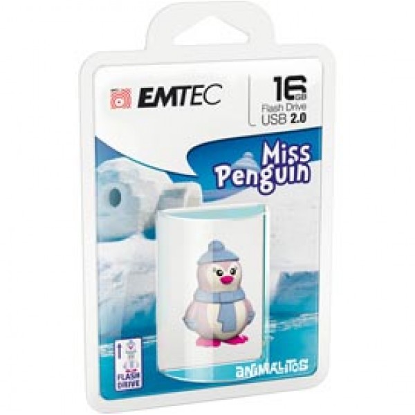 Emtec - Memoria usb2.0 M336 Anmalitos Lady Penguin - ECMMD16GM336 - 16 GB