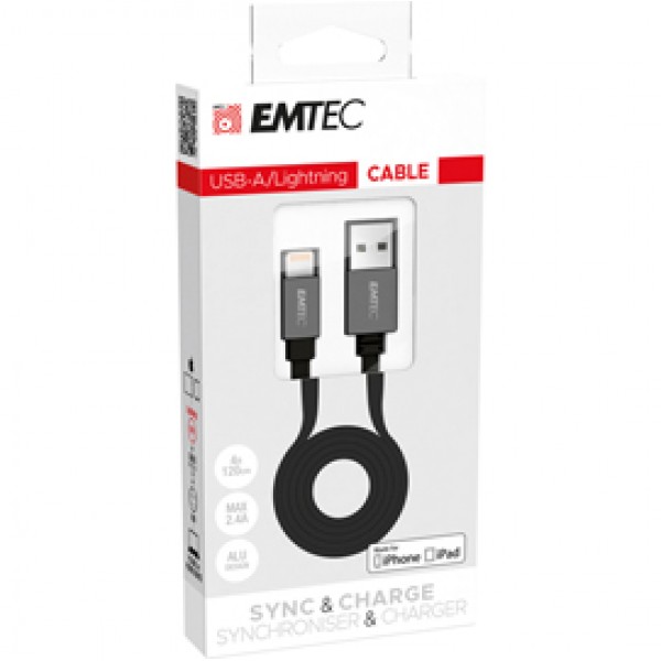 Emtec - Cavo USB-A to Lightning T700 - ECCHAT700AP Emtec - Cavo USB-A to Lightning T700 - ECCHAT700AP