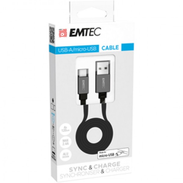 Emtec - Cavo USB-A to Micro-USB T700 - ECCHAT700MB Emtec - Cavo USB-A to Micro-USB T700 - ECCHAT700MB