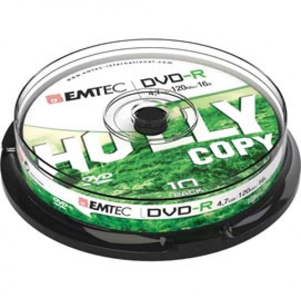 Emtec - DVD-R - registrabile - ECOVR471016CB - 4,7GB - conf. 10 pz