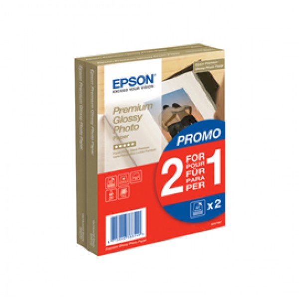 Epson - Premium Glossy Photo Paper - 10x15cm - 2x 40 Fogli - C13S042167 Epson - Premium Glossy Photo Paper - 10x15cm - 2x 40 Fogli - C13S042167