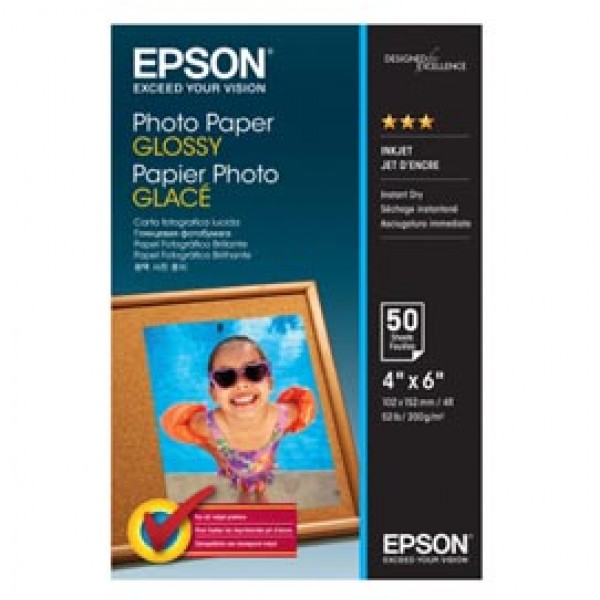 Epson - Photo Paper Glossy - 10 x 15cm - 50 Fogli - C13S042547 Epson - Photo Paper Glossy - 10 x 15cm - 50 Fogli - C13S042547