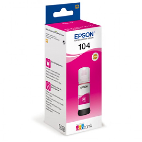 Epson - Tanica - 104 - Magenta - C13T00P340 - 65ml Epson - Tanica - 104 - Magenta - C13T00P340 - 65ml