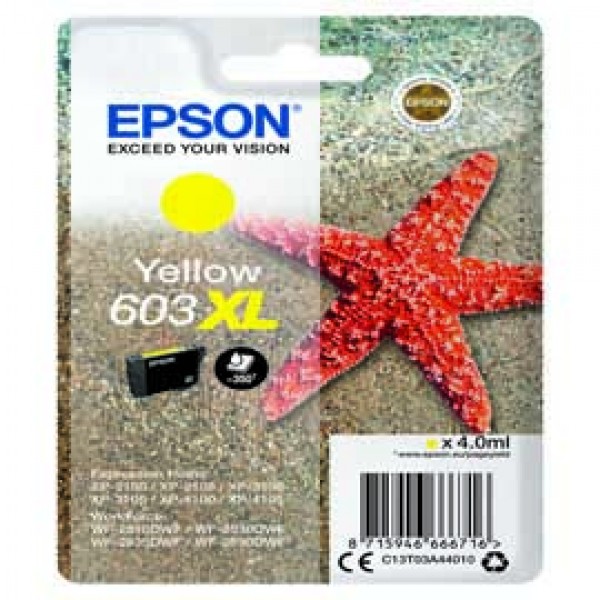 Epson - Cartuccia ink - 603XL - giallo - C13T03A44010 - 350 pag Epson - Cartuccia ink - 603XL - giallo - C13T03A44010 - 350 pag