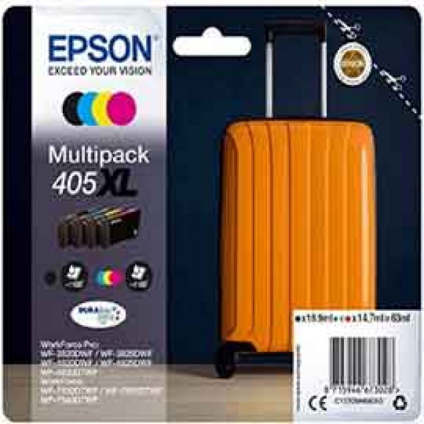 Epson - Multipack cartucce ink - 405XL - C/M/Y/K - 1.100 pag cad. Epson - Multipack cartucce ink - 405XL - C/M/Y/K - 1.100 pag cad.