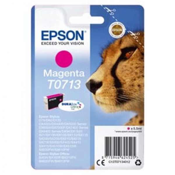 Epson - Cartuccia ink - Magenta - T0713 - C13T07134012 - 5,5ml Epson - Cartuccia ink - Magenta - T0713 - C13T07134012 - 5,5ml