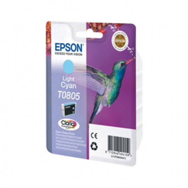 Epson - Cartuccia ink - Ciano chiaro - T0805 - C13T08054011 - 7,4ml Epson - Cartuccia ink - Ciano chiaro - T0805 - C13T08054011 - 7,4ml