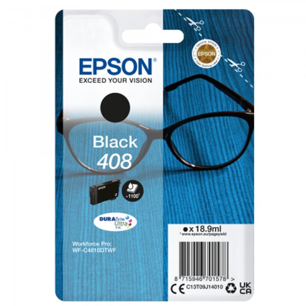 Epson - Cartuccia DuraBrite Ultra 408 - Nero - C13T09J14010 Epson - Cartuccia DuraBrite Ultra 408 - Nero - C13T09J14010